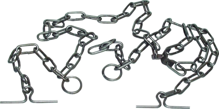 Privez za kravo s pocinkano verigo 5 mm, 135 cm