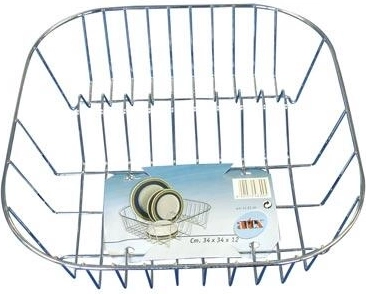 Nerjavno jeklen odcejalnik za posodo 34 × 34 × 12 cm