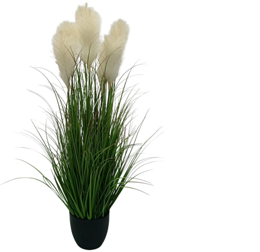 Garden Line umetna pampas trava v loncu bežna 125 cm