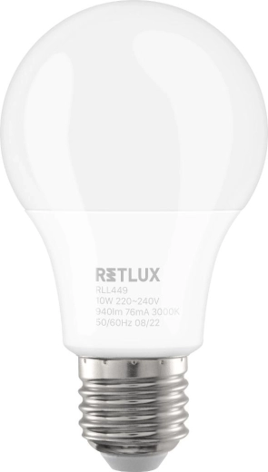 Retlux E27 LED Bulb 10 W 940 lm Warm White Dimmable with a Switch