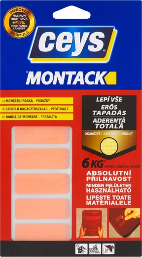 Montažni lepilni trakovi MONTACK EXPRESS 48 × 18 mm, 10 kos