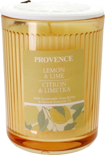 Svečа v steklu limona in limeta rumena 230 g