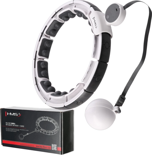 Masažni hula hoop z utežjo, magneti in števcem HMS HHM16 bela