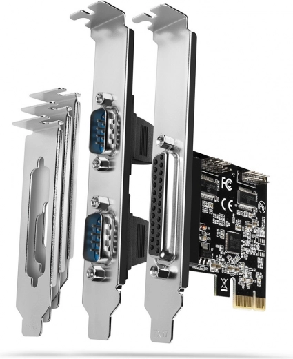 PCIe krmilnik s paralelnim LPT in 2× serijskim RS232 AXAGON