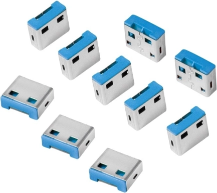 Blokada USB vrat brez ključa, komplet 10 kosov