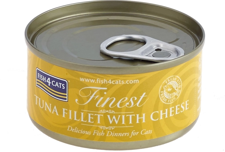 Konzerva za mačke s tuno in sirom 70 g FISH4CATS
