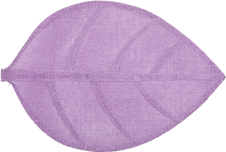 Naravno pogrinjko v obliki lista 33 × 48 cm vijolično