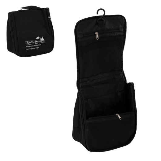 Potovalna kozmetična torbica s kavljem, vodoodporna, 20,5 × 20 × 9 cm