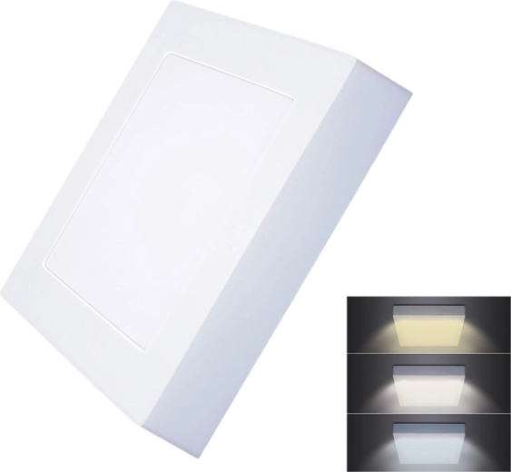 Solight LED mini panel CCT nadometni stropni kvadratni 12 W 900 lm