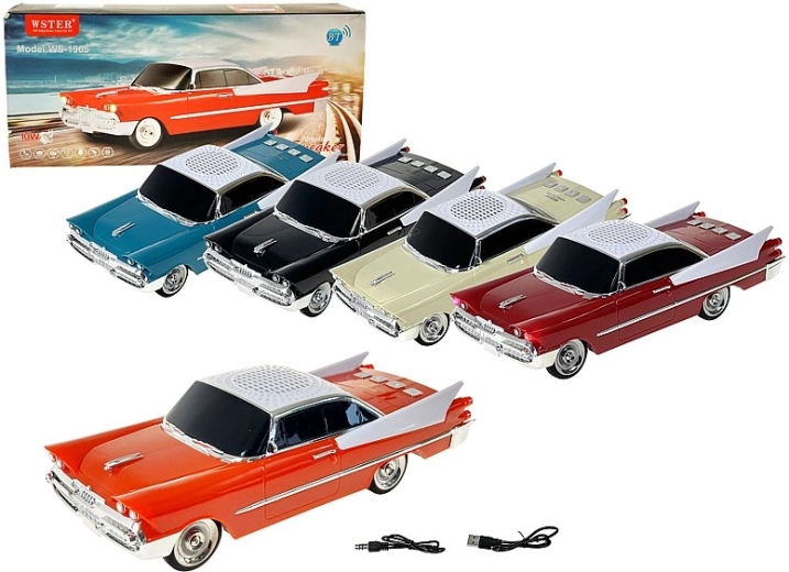 Retro Bluetooth zvočnik v obliki avtomobila z FM radiem