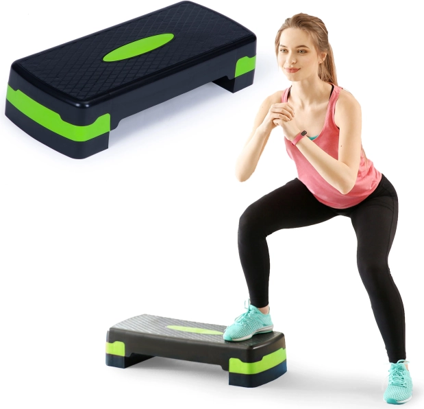 Fitnes step platforma z nastavljivo višino, 2 ravni