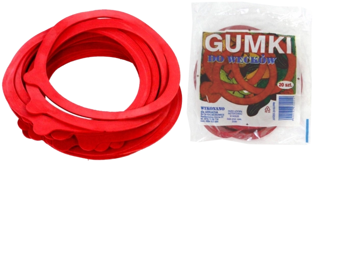 Komplet rdečih tesnilnih obročev za kozarce WECK – 20 kosov