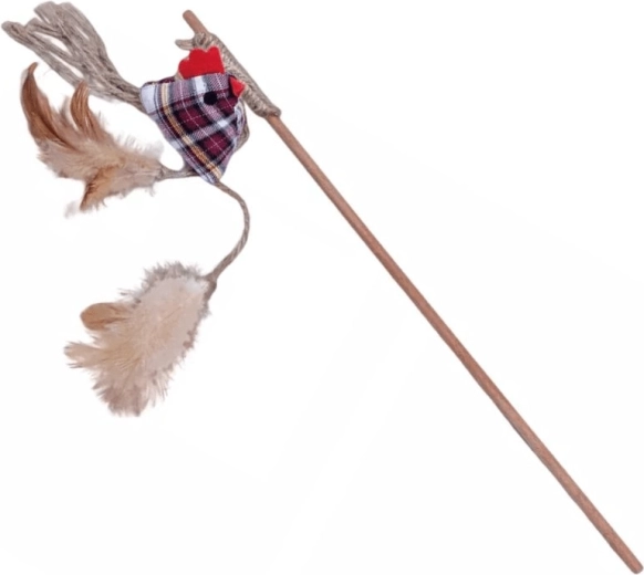 Quapas! naravna palica za mačke s kokoško