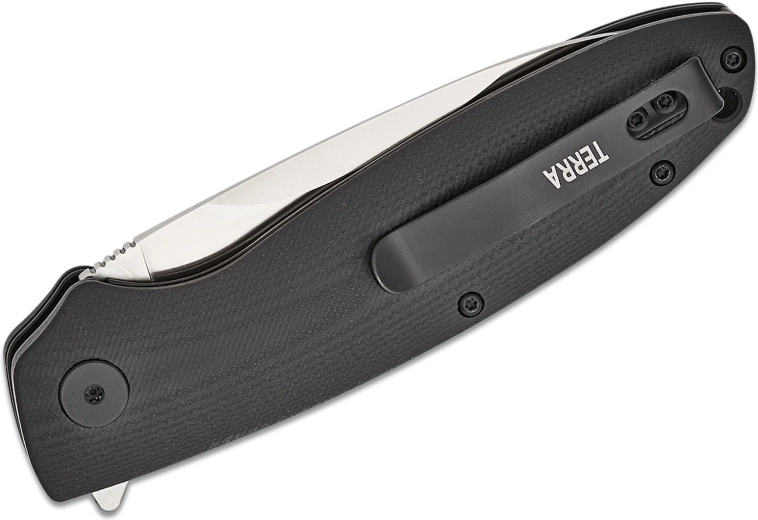 Durable G10 handle with TERRA clip