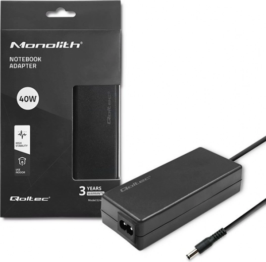 omrežni napajalnik za prenosnik 40 W 12 V 3,33 A s priključkom 5,5 × 2,1 mm + napajalni kabel