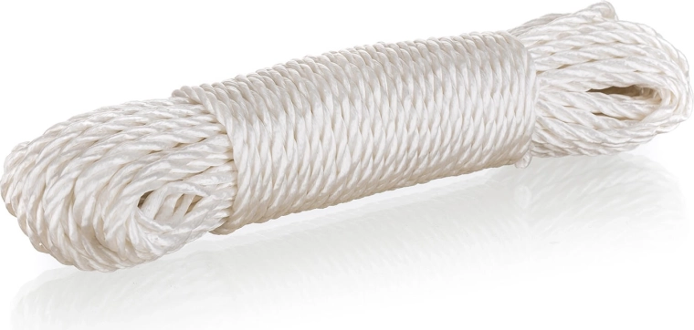 Bela polipropilenska vrv za perilo 20 m