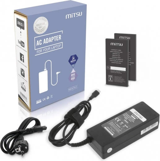 Mitsu napajalnik USB‑C PD 100 W za prenosnik