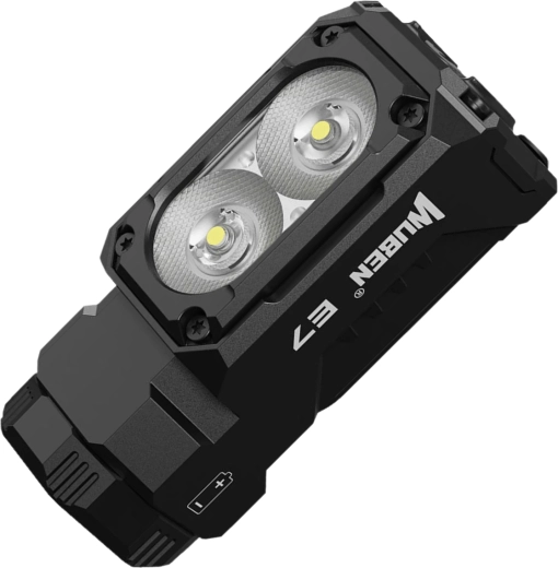 Wuben E7 naglavna/ročna svetilka 1800 lm 6500K, črna