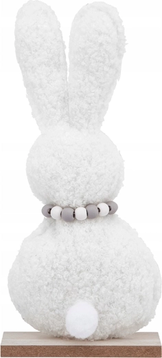 Dekorativna figurica zajca, bela, 19 cm