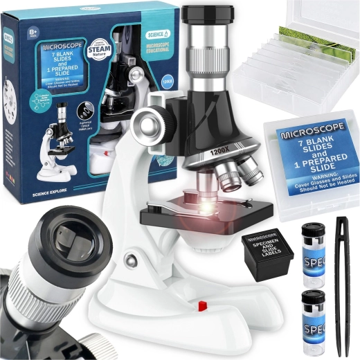 Digital Microscope for Children with LED Lighting up to 1200×