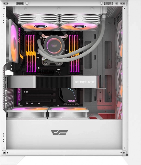 RGB design behind tempered glass