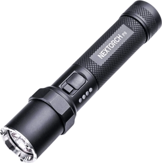 Nextorch P8 compact tactical flashlight 1600 lm with built-in USB-C charging