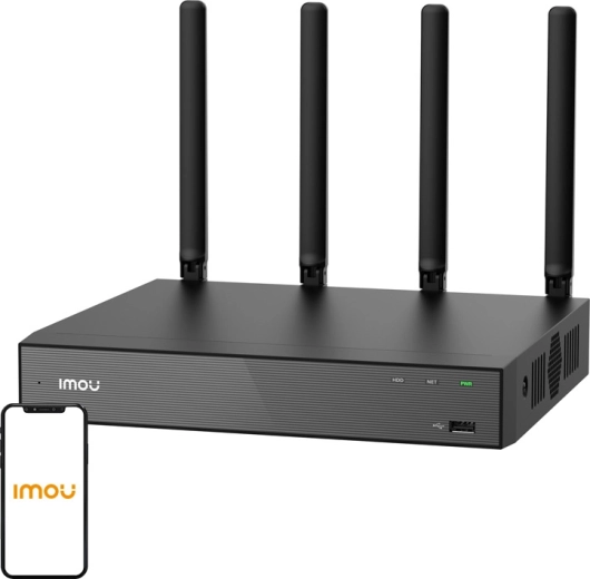 Imou Wi‑Fi IP videorekorder z 18 kanali (Wi‑Fi 6, 4K, H.265, do 16 TB)