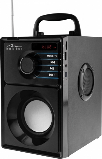 Prenosni zvočnik MEDIA‑TECH Boombox Silver z Bluetooth 5.1 in FM radiem