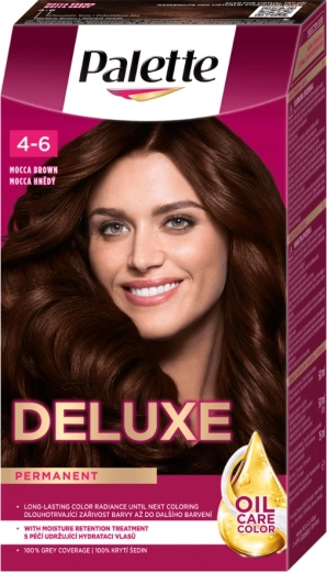 Palette Deluxe 4-6 moka rjava, trajna barva za lase 50 ml