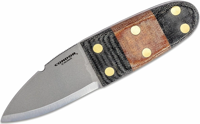 Bodež Condor Primitive Bush 6,7 cm, micarta, usnjena nožnica