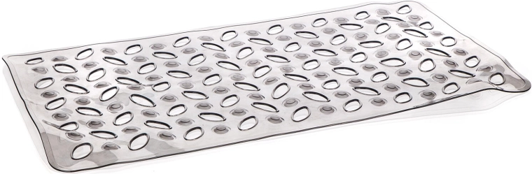 Nedrseča podloga za kad Leaves 68 × 36 cm prozorno siva