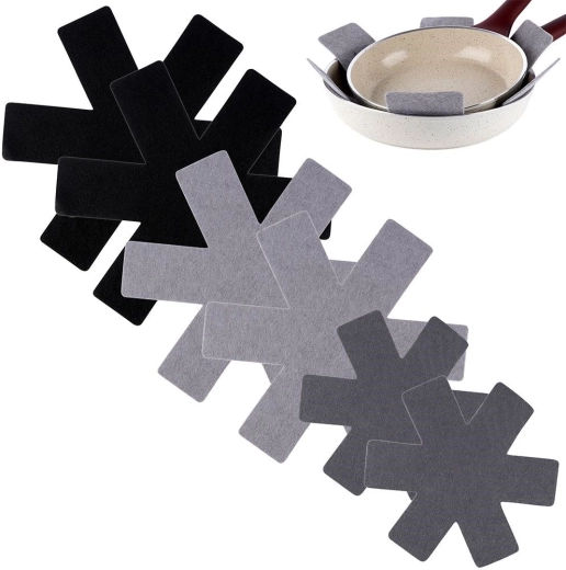 Filcni zaščitni vložki za ponve 6 kosov (38/35/26 cm)