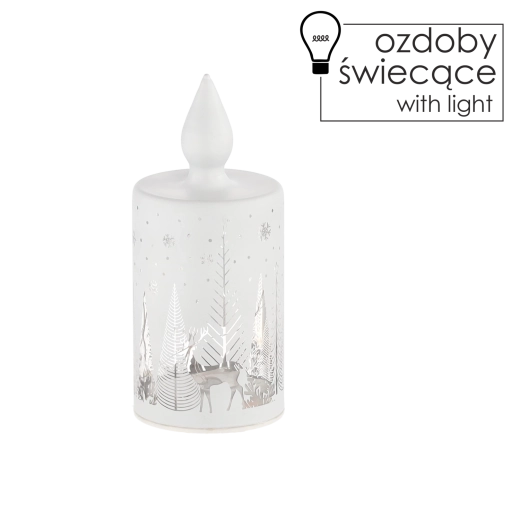 LED sveča bela 7,5 × 17 cm