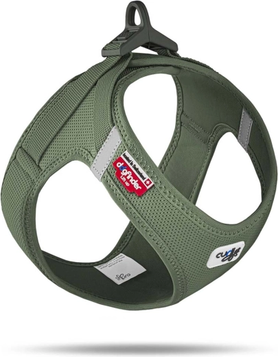 Curli oprsnica za pse air-mesh s sponko moss, velikost S (4–7 kg)