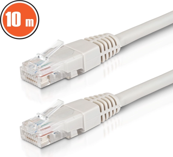 Omrežni patch kabel UTP CAT6 CCA 10 m, siv