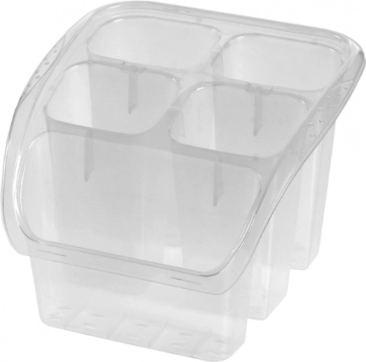 Prozoren odcejalnik za jedilni pribor