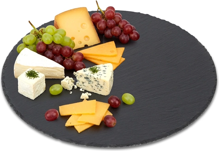 Okrogla skrilavčeva servirna deska 30 cm