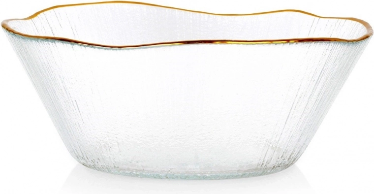 Steklena skleda z zlatim robom 15 cm, 500 ml