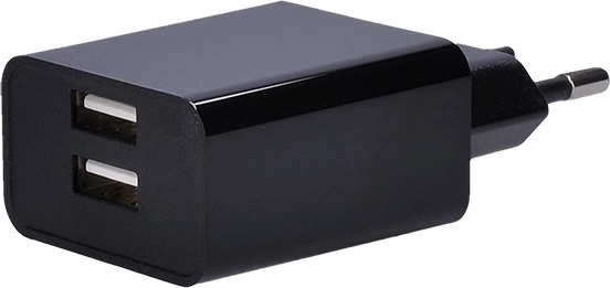 Solight USB polnilni adapter z 2× USB, 3100 mA, črn