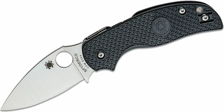 Spyderco Sage 5 Lightweight žepni nož 7,6 cm, satin, črn, FRN