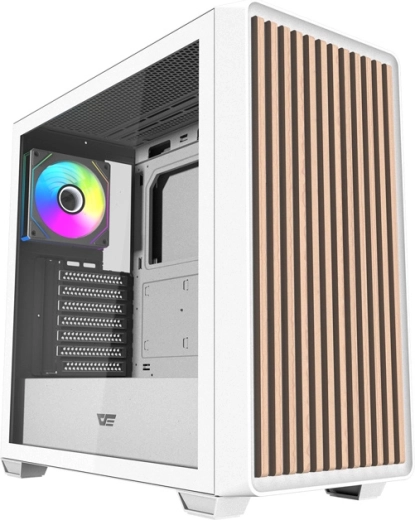 Darkflash DS900WD ATX belo računalniško ohišje s 4 ventilatorji
