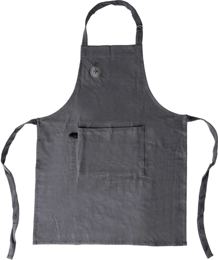 Bombažna kuhinjska predpasnika z nastavljivim zavezovanjem in žepom