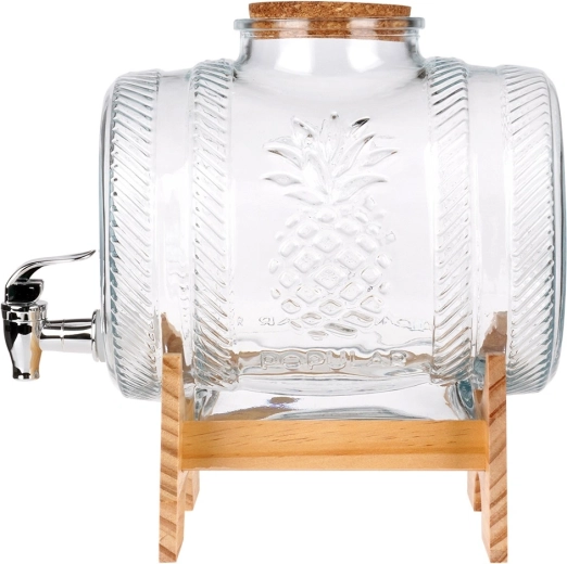 Močno steklo z reliefom ananasa