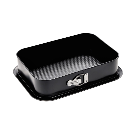 Pravokotna tortna forma z odstranljivim robom 34 × 24 cm, črna