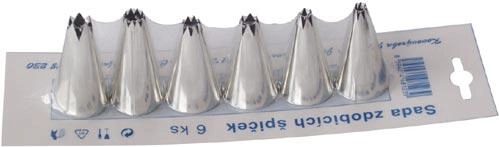 Komplet dekorirnih nastavkov iz pocinkanega kovine, 6 kosov