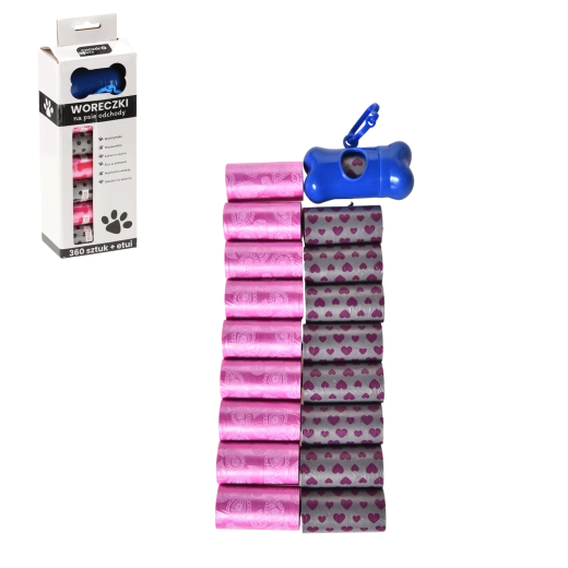 Vrečke za pasje iztrebke z dozirnikom, 360 kosov