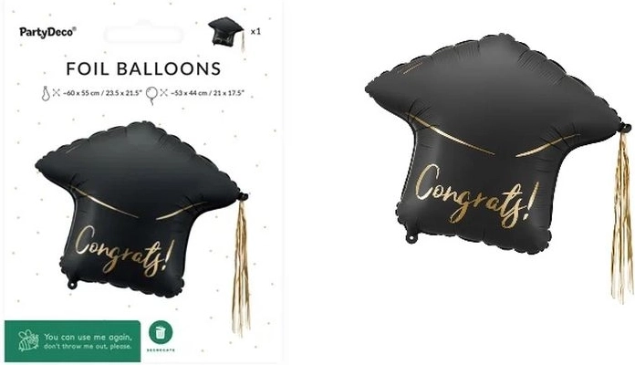 Folični balon v obliki promocijske kape Congrats!