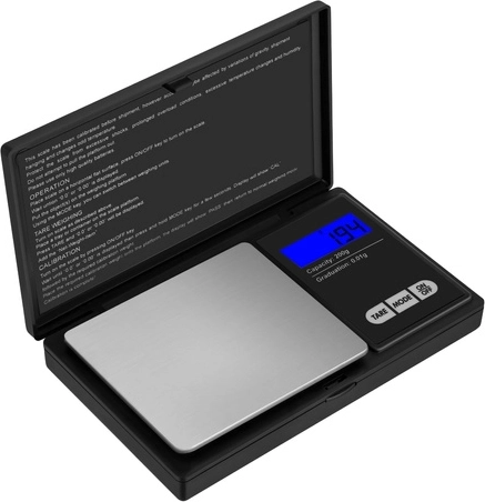 Ruhhy žepna digitalna draguljarska tehtnica 200 g / 0,01 g z zaščitnim pokrovom in LCD