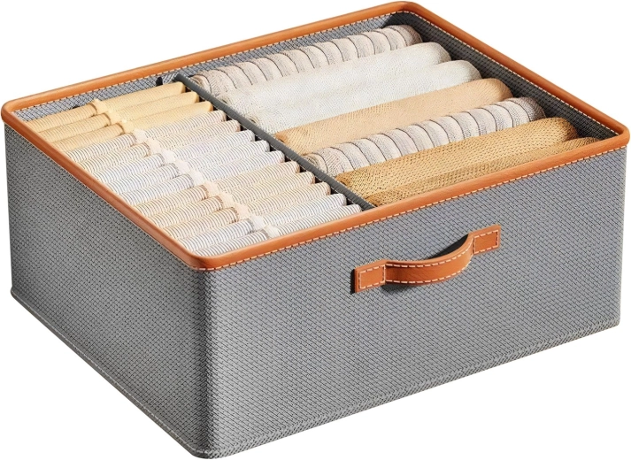 Zložljiv predalni organizator XXL 40 × 50 × 20 cm siv – 1 kos