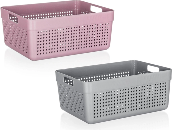 Plastični organizator TERRA 32,5 × 23,5 × 14 cm – mešanica barv